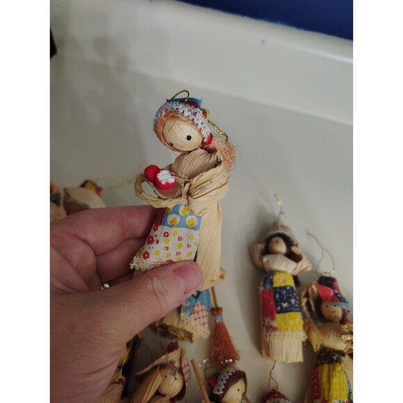 Cornstalk Doll Christmas Ornament Lot ~  Vtg  Collectible Lot Of 15 - Picture 6 of 10